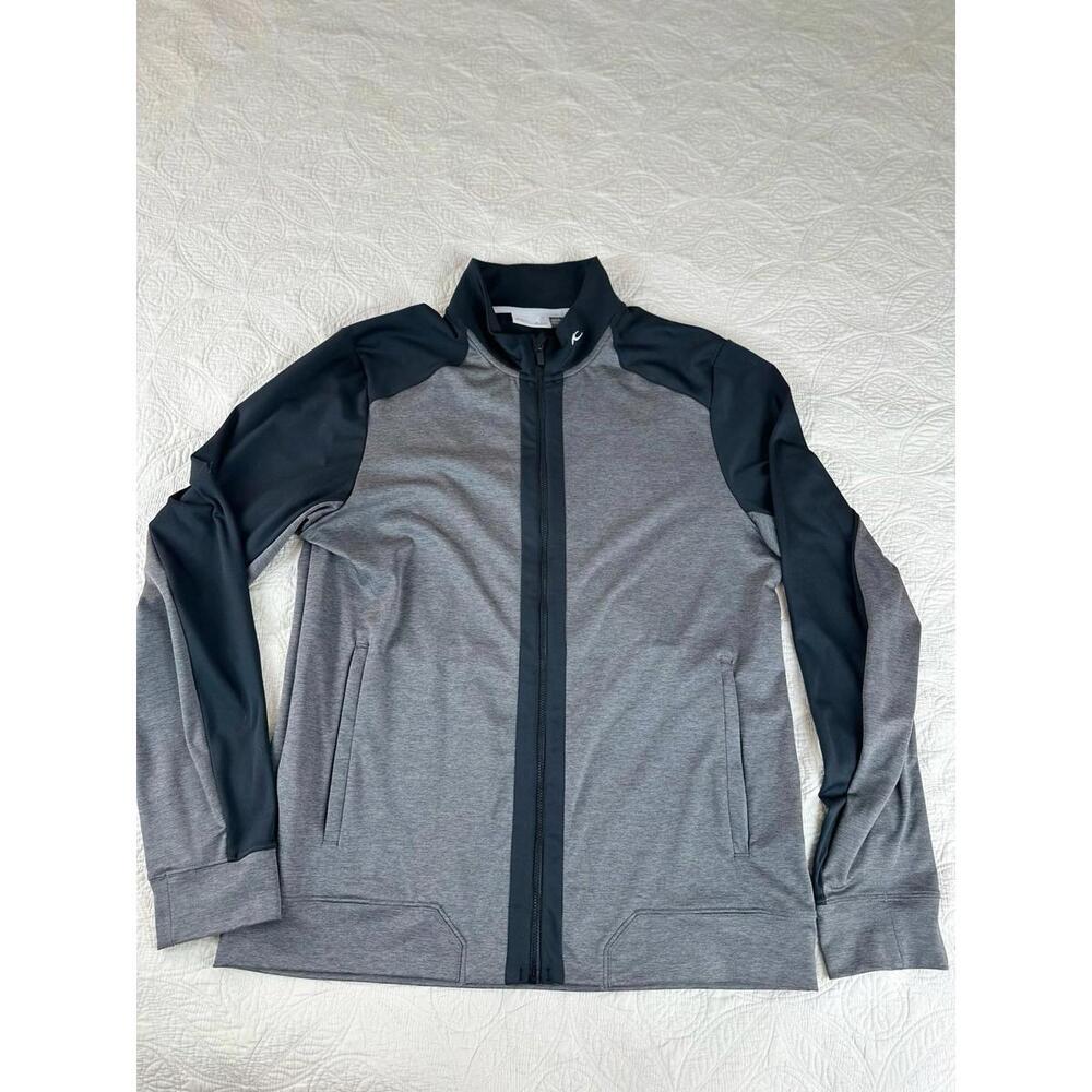 KJUS Size 52 Large Mens Full Zip Gray Dorian Golf Casual Jacket Gray Lightweight
